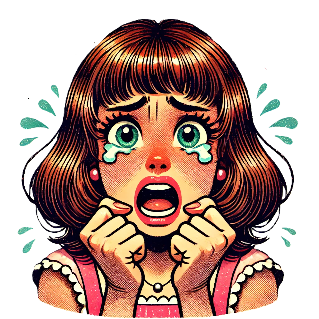 Cleaour crying dramatically